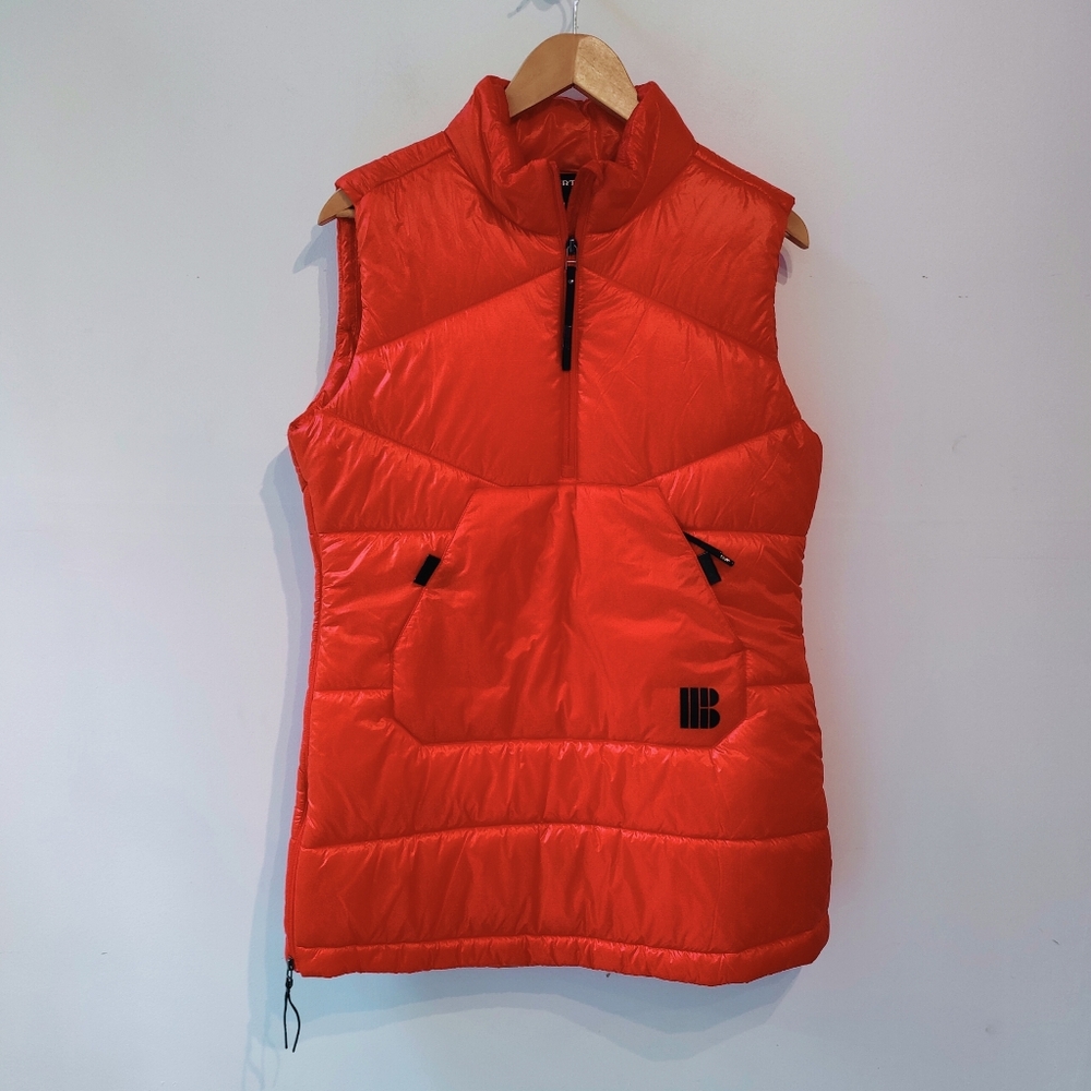 Burton Fiery Orange Red Long Puffer Vest CYA M